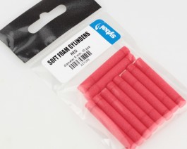 Soft Foam Cylinders, Red, 6 mm
